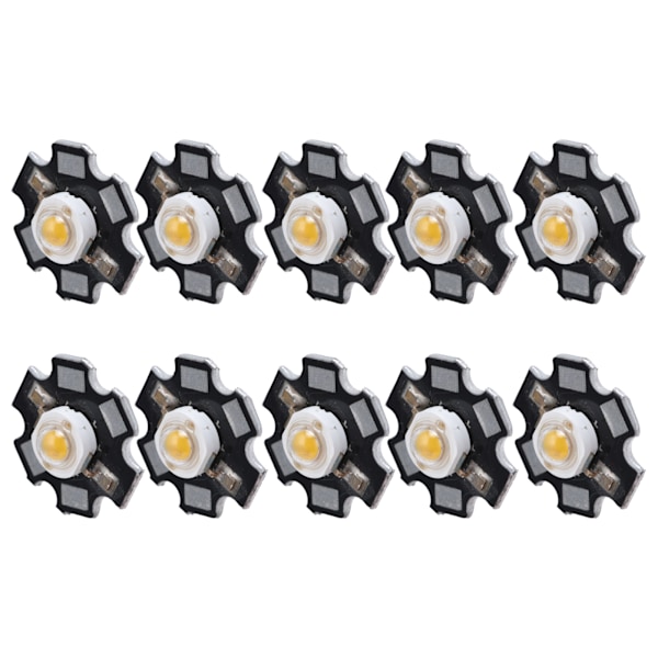 10 st Ultra Bright LED-chip 3V DIY-ljuspärlor för taklampa Downlight Ficklampa Bordslampa Varmvitt 3000K 1W