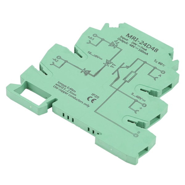 MRI-24D48 DC Fotoelektrisk Kopplare Isolerande PLC Relämodul Ingång 24VDC Utgång 3-48VDC