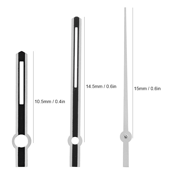 M021 Klocka Timme Minut Sekund Visare Klockvisare Passar för 2836 Urverk Klocka Silver