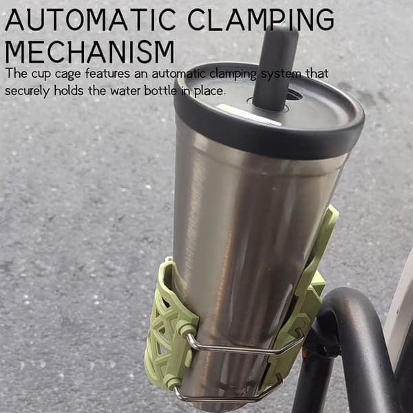 Rotating, Adjustable Cup Holder for E-bike Handlebars - Obsidian Black