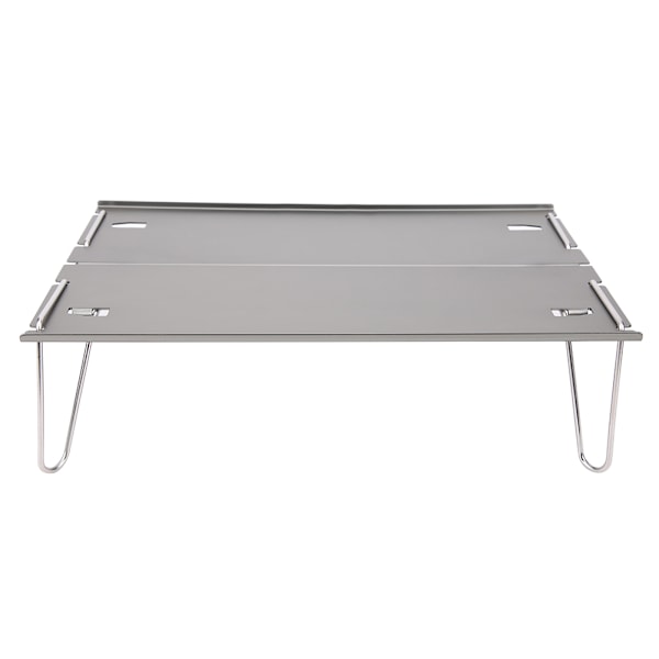 Camping Foldbart Bord Ultralet Foldbar Bord Bærbar Aluminium Picnic Bord Grå