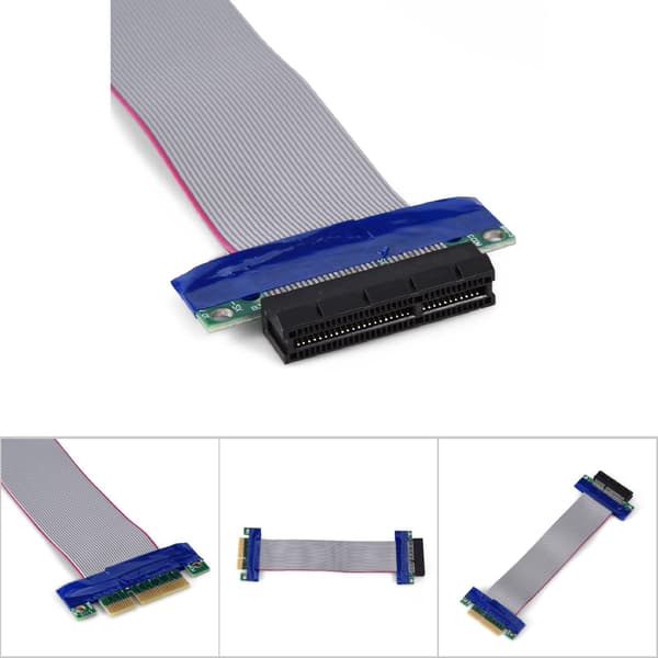 PCI-E Professional 4X til 4X Han til Hun VGA Grafikkort Udvidelseskabel