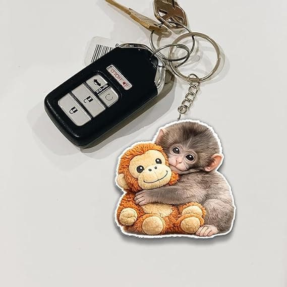Small Monkey Pocket Card – Acrylic Keychain (Single)