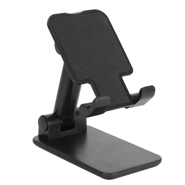 Justerbart Skrivebordsstativ Holder Sammenleggbart Speilflatebrakett for Mobiltelefon Nettbrett Svart