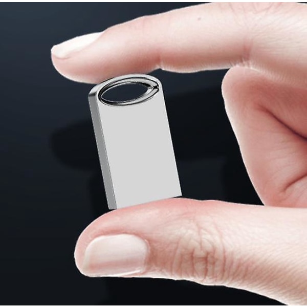 Mini 64GB Sølv USB Flash Drive Vandtæt Metal