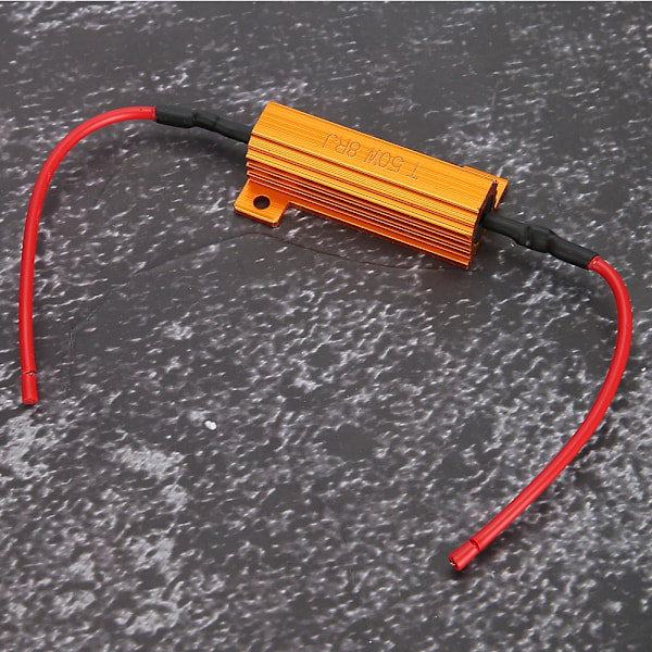 2 stk. 50W 8ohm Trådviklet Belastningsmodstand Dekoder Fix LED Pærer Hyper Flash Blinklys