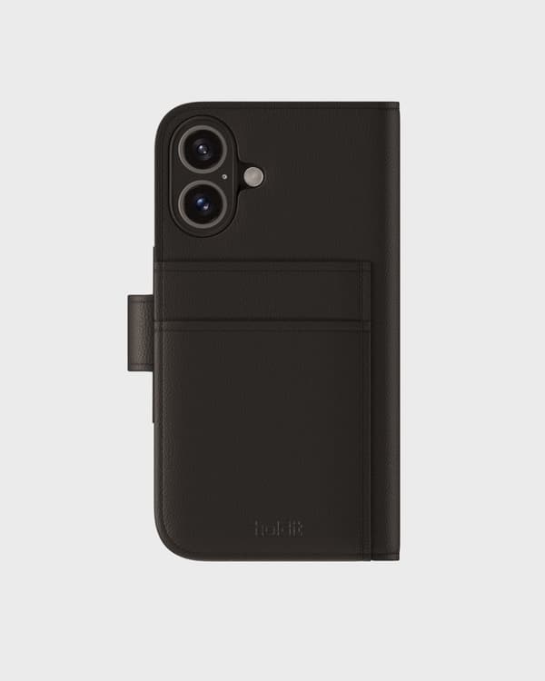 holdit iPhone 16 Etui 2i1 Magnet Plus Svart Polykarbonat