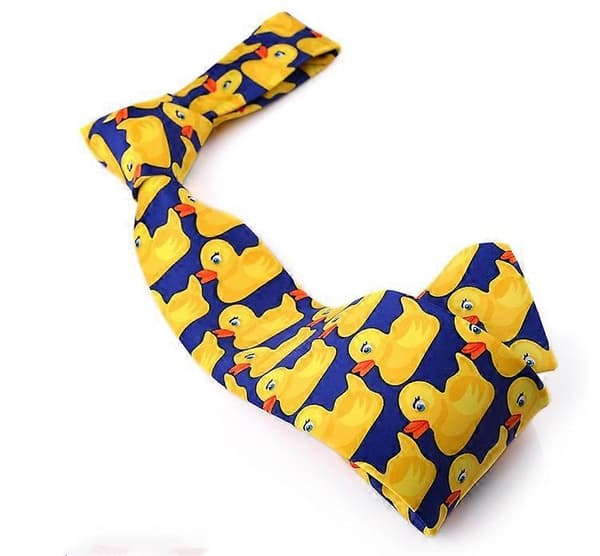 Blå och gul anka slips - Original slips - Fancy slips - Kostym