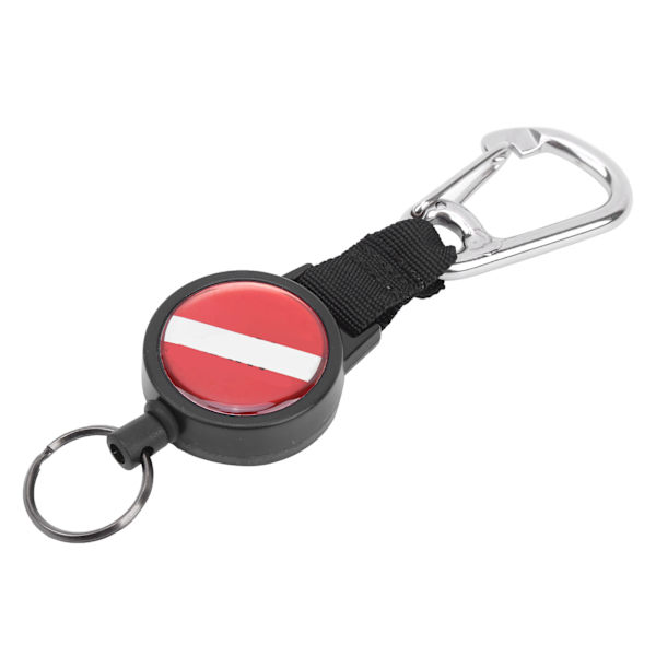 Dykkestrekke i rustfritt stål Wire Stretch Spring Rope Lanyard Anti-tapt Nøkkelring BCD Tilbehør