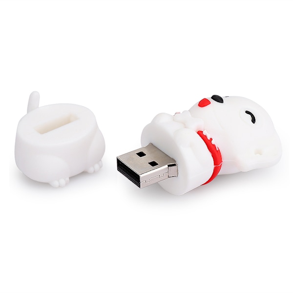 Tecknad U Disk PVC Material USB Liten Hund Mönster Flash Minne Söt Minnessticka 16G