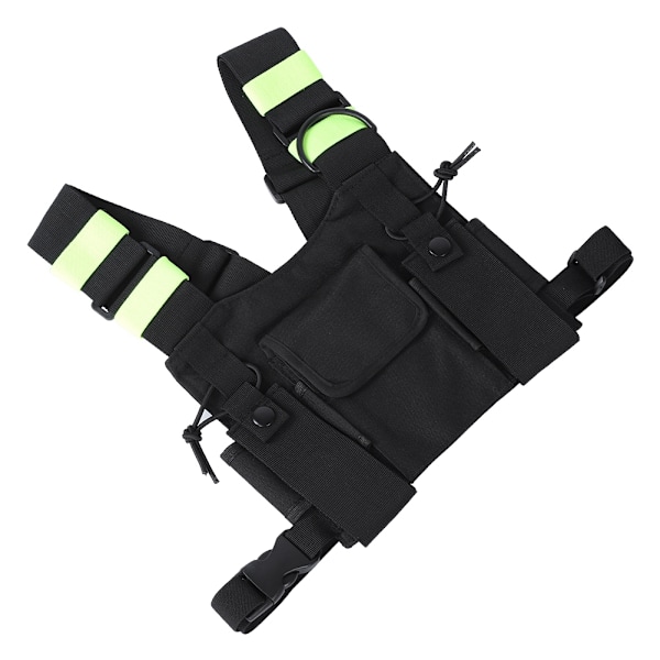 Gul Reflexband Bröstsele Front Pack Ficka Hölster Bärväska för UV-5R/82/9R/XR