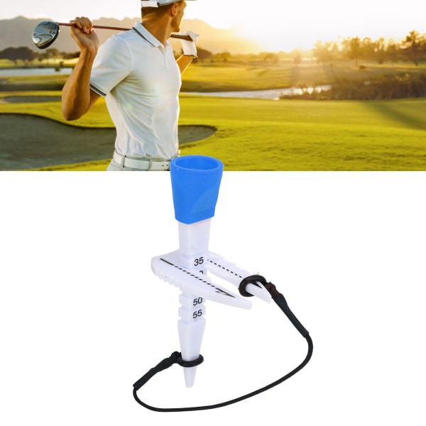 Golf Tees Plast Silikon 35 till 55 mm justerbar räckvidd Golftillbehör med vågar för Course Ground Blue