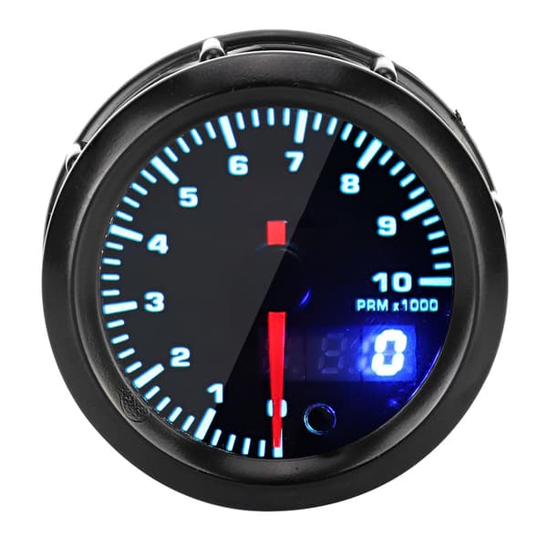 2iN 12V Omdrejningstæller Måler Pointer Digitalt Display med Stepmotor 0-10000RPM