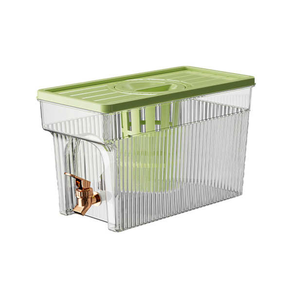 Kall Vattenkokare med Kran 3L PET Kylskåp Vattenfilter Dispenser Dryckesbehållare för Hemmabruk Fest Grön