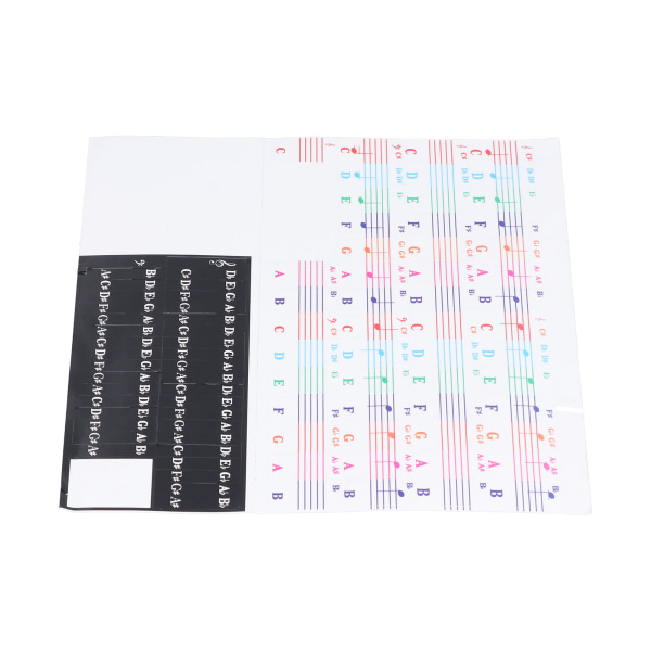 Piano Keyboard Sticker Label Aftageligt stort notebrev til 49/61/76/88 Key Electronic