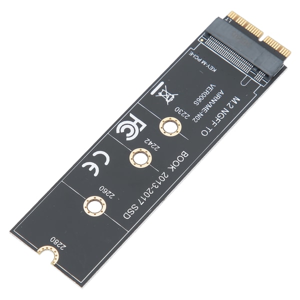 Adapterkort Sort ABS Solid-State Drive Passer til Macbook Air i 2013-2017 M.2 NVME PCIE3.0