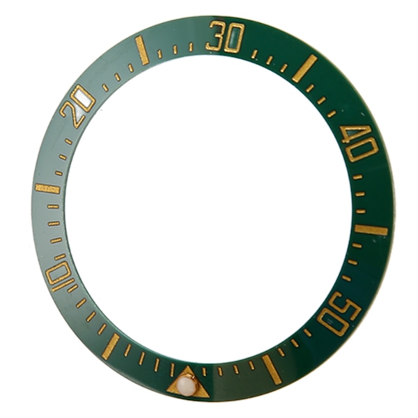Klocka Bezel Insert 40mm Keramisk Klocka Bezel Ring Reparationsersättningstillbehör för Urmakare Grön Bas Guld Siffra