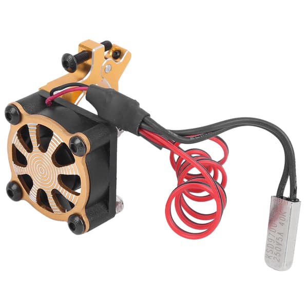 RC Modelbil Motor Køleventilator Køleplade med Termisk Sensor til 540 550 3650 3660Gylden