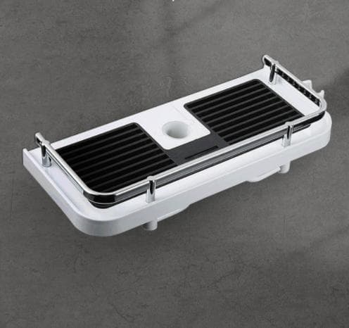 Duschhylla ABS 32x12 cm Svart/Vit
