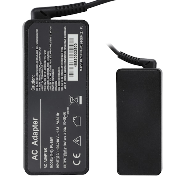 20V 3.25A 65W Laptop Strömadapter Passar Lenovo Notebook Dator (100V-240V)