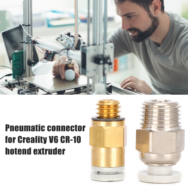 Metal 3D-printerdele CR-10 Hotend-ekstruder pneumatisk stik til Creality V6