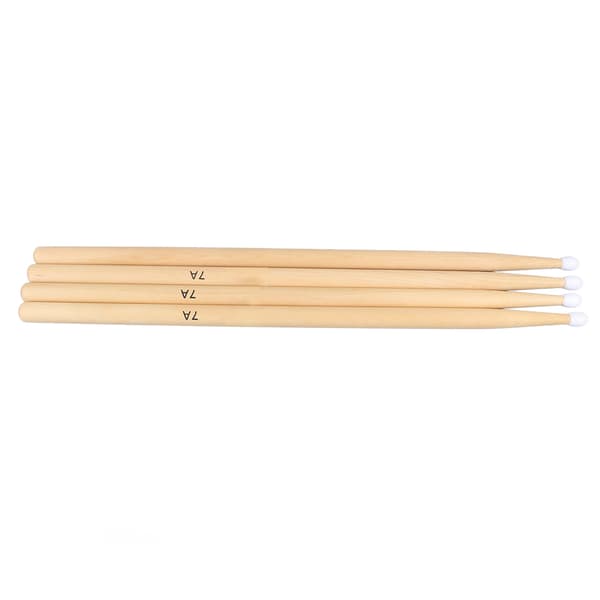 【NX】2 Pairs Drumsticks Maple Wood 7A Nylon Tip Drum Sticks Percussion Instrument Accessories