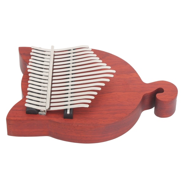 Kalimba Tumme Piano Trä Liten Portabel 17 Tangenter för Nybörjare Musikinstrument med Fodral