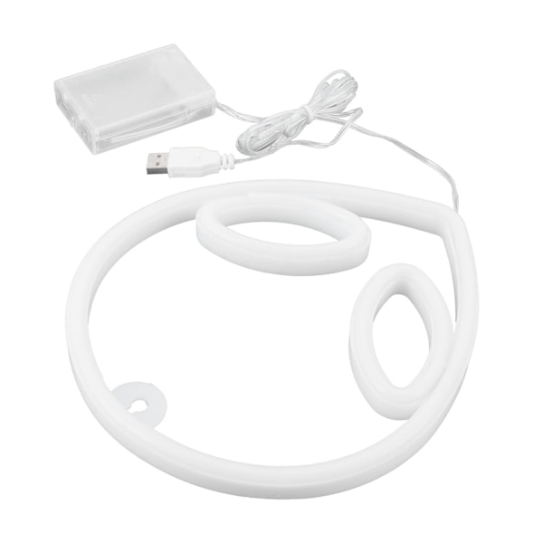 Alien Neonkyltti Innovatiivinen Seinälle Ripustettava Koristeellinen Yövalo Paristo/USB Käyttöinen Sininen