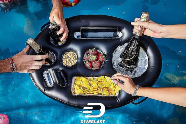 Oppustelig Drikkebakke til Pool, Flydende Bakke til Poolparty, Strandbadekar