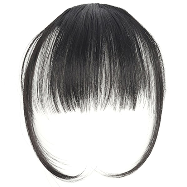 Tunn luft lugg naturlig _ hårförlängning kvinnor klippt i Updo peruk Black