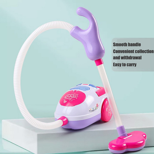 Lekleksak Dammsugare Barn Städning Push Pull Låtsaslek Set för Baby Barn