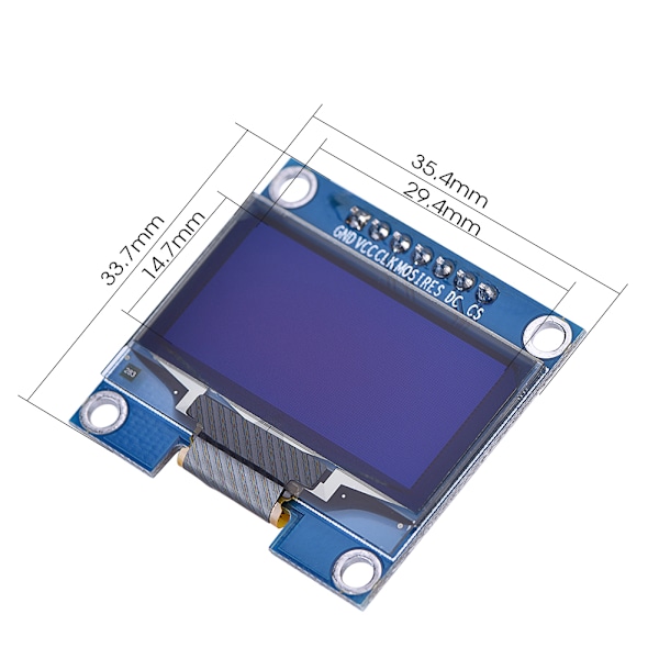 1,3 tuuman IIC-sarjaliitäntäinen 128 x 64 OLED 12864 -näyttömoduuli SSH1106