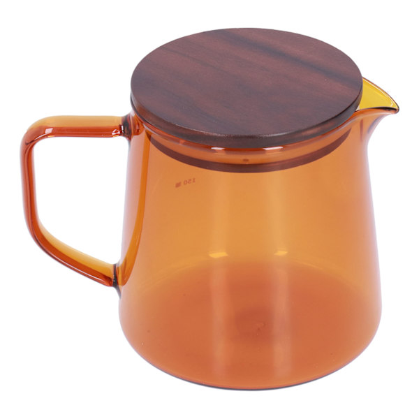 Tekop Borosilikatglas 300ml 350ml Varmebestandig Husholdnings Kaffekrus Vandbeholder med Låg Brun
