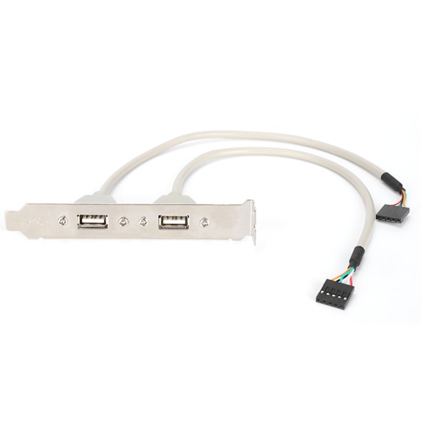 Frontpaneludvidelse 2 porte USB 2.0 Plug and Play med slotpladebeslag panelkabeladapter
