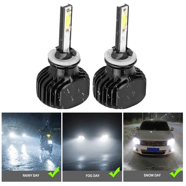 2 stk 880/881 6000K Hvite LED Bil Frontlys Pære