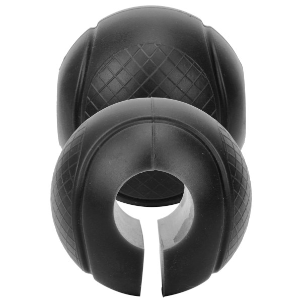 2 st Barbellgrepp Runda Tjocka Silikon Hantel Adapter Bollar Barbellgrepp Hand Wrap Boll Svart