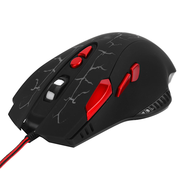 Gamingmus USB Kabelansluten 8 Knappar 4-Stegs DPI Justerbar med Andningsljus Dator Enhet G550 Crackle