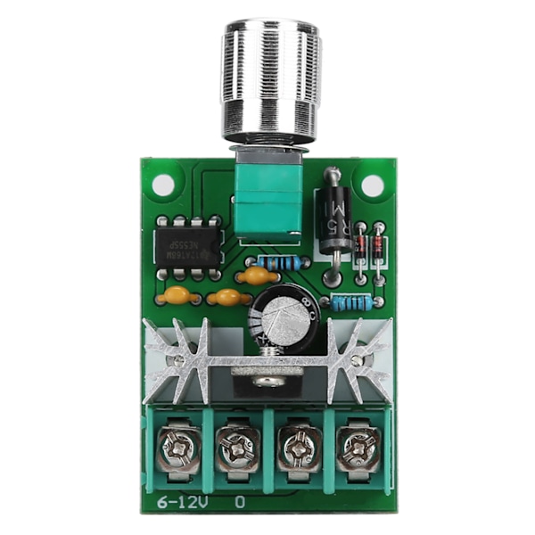 6V-12V 6A PWM DC Motorvarvtalsregulator Högeffekts Steglös Variabel Hastighetsbrytare