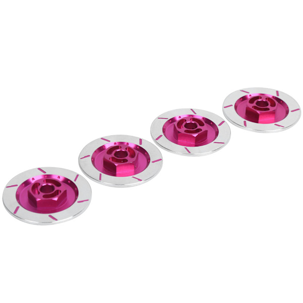 Simulerade bromsskivetillbehör i aluminiumlegering Passar HSP 94123 1:10 RC Bil Rosa