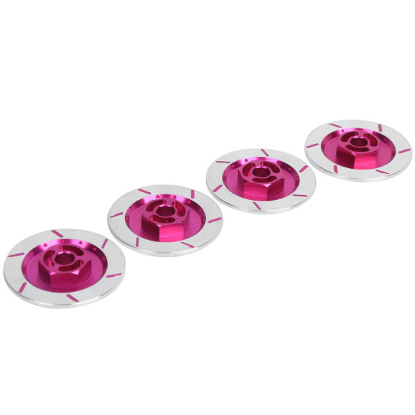 Simulerade bromsskivor i aluminiumlegering, tillbehör som passar HSP 94123 1:10 RC-bil, rosa