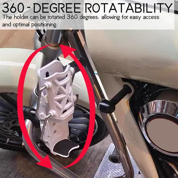 Rotating, Adjustable Cup Holder for E-bike Handlebars - Obsidian Black