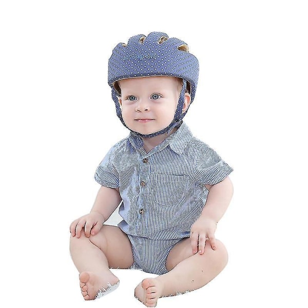 Blå sikkerhetshjelm for spedbarn for babyhodebeskyttelse