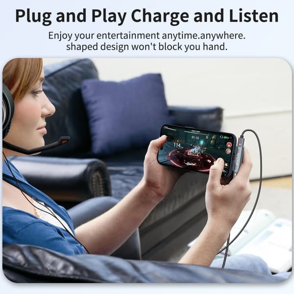 USB-C–USB-C-adapteri – 60 W pikalataus ja 10 Gbps tiedonsiirto