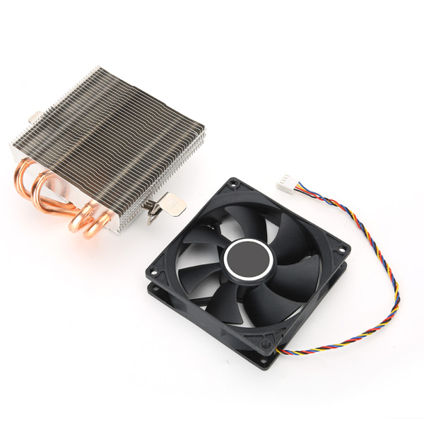 CPU Køler Push Down Blow Down 4 Messingrør 4 Pin Ikke Lys Sort til AMD 775 / 1366 / 1155