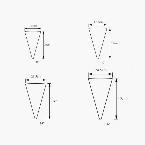 Queta 4-pack återanvändbara spritsar i extra stor/stor/medium/KLB