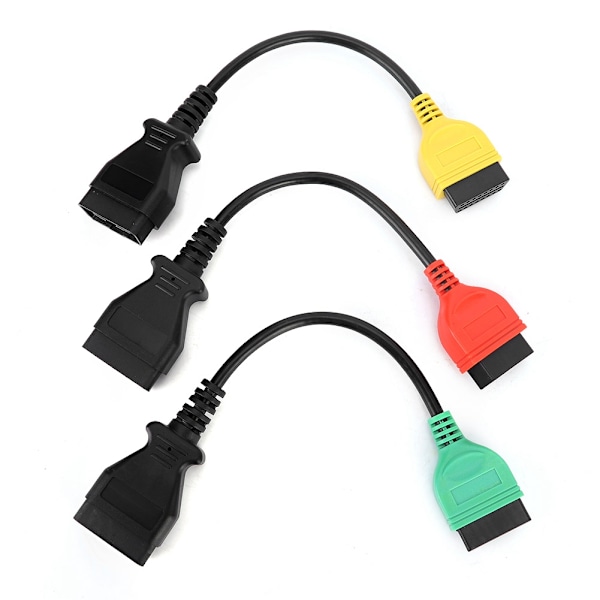 3st Anslutningskabel Ecu Scan Adaptrar Kontakt Passar för Fiat Praktiskt Tillbehör