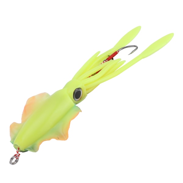 Fiskeri UV Blæksprutte Blød Lokke Luminous Octopus Wobbler Agns Blæksprutte Fiskeri Simulation Lokke Gul Grøn