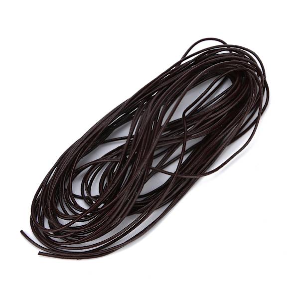 2,0 mm Rund Snöre Sladd Rem för DIY Armband Smyckestillverkning Tillbehör (Mörkbrunt Kaffe 10 Meter)