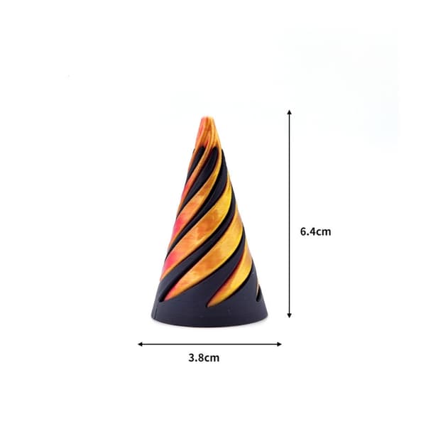 3D-printet Spiral Cone Fidget Legetøj, skrivebordspryd til stresslindring