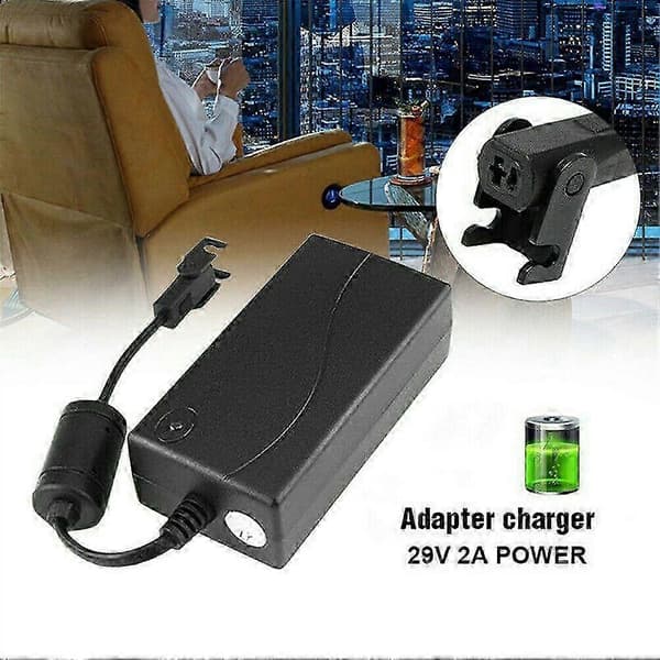 29V AC/DC-adapter Kompatibel med elektrisk sofafotölj Black